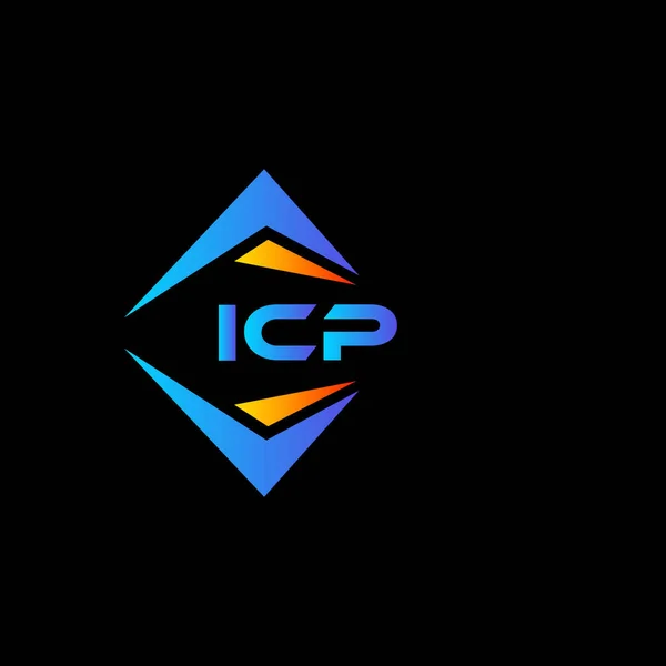 Design Logotipo Tecnologia Abstrata Icp Fundo Branco Icp Iniciais Criativas — Vetor de Stock