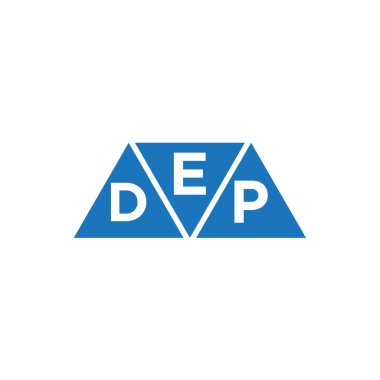 Beyaz arka planda EDP üçgen logo tasarımı. EDP yaratıcı harflerin baş harfleri logo kavramı.