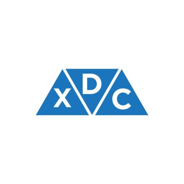 Beyaz arkaplanda DXC üçgen şekil logosu tasarımı. DXC yaratıcı harflerin baş harfleri logo kavramı.