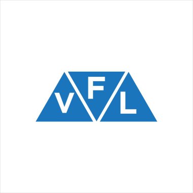 Beyaz arkaplanda FVL üçgen şekil logosu tasarımı. FVL yaratıcı baş harfler harf logosu kavramı. FVL üçgen şekil logosu tasarımı beyaz arkaplanda. FVL yaratıcı harflerin baş harfleri logo kavramı.