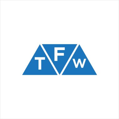 Beyaz arkaplanda FTW üçgen şekil logosu tasarımı. FTW yaratıcı harflerin baş harfleri logo kavramı.