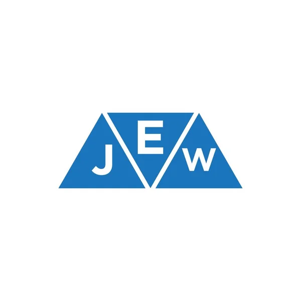 Ejw Dreieck Form Logo Design Auf Weißem Hintergrund Ejw Kreative — Stockvektor