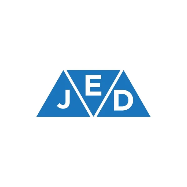 Ejd Dreiecksform Logo Design Auf Weißem Hintergrund Ejd Kreative Initialen — Stockvektor