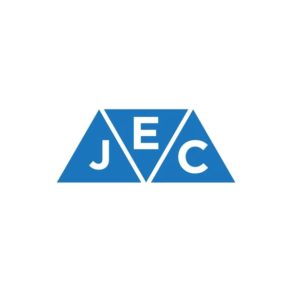 Ejc Dreiecksform Logo Design Auf Weißem Hintergrund Ejc Kreative Initialen — Stockvektor