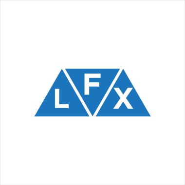 Beyaz arkaplanda FLX üçgen şekil logosu tasarımı. FLX yaratıcı harflerin baş harfleri logo konsepti. Beyaz arkaplanda FLX üçgen şekil logosu tasarımı. FLX yaratıcı harf logosu kavramı.