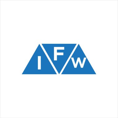 Beyaz arkaplanda FIW üçgen şekil logosu tasarımı. FIW yaratıcı harfler harf logosu kavramı. Beyaz arkaplanda FIW üçgen şekil logosu tasarımı. FIW yaratıcı harfler harf logosu kavramı.