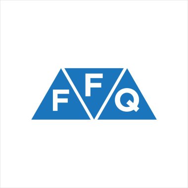Beyaz arka planda FFQ üçgen şekil logosu tasarımı. FFQ yaratıcı harflerin baş harfleri harf logosu. FFQ üçgen şekilli logo tasarımı beyaz arkaplanda. FFQ yaratıcı harflerin baş harfleri logo kavramı.