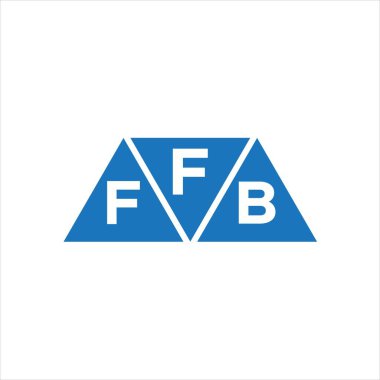Beyaz arkaplanda FFB üçgen şekil logosu tasarımı. FFB yaratıcı harflerin baş harfleri logo kavramı.