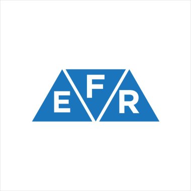 Beyaz arkaplanda FER üçgen şekil logosu tasarımı. FER yaratıcı harflerin baş harfleri logo konsepti. FER üçgen şekilli logo tasarımı beyaz arkaplanda. FER yaratıcı harflerin baş harfleri logo kavramı.