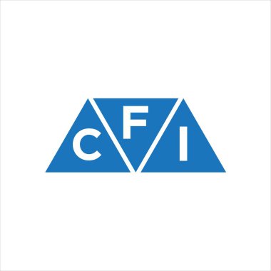Beyaz arka planda FCI üçgen şekil logosu tasarımı. FCI yaratıcı harflerin baş harfleri logo kavramı.