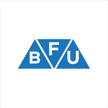 Beyaz arka planda FBU üçgen logo tasarımı. FBU yaratıcı harflerin baş harfleri logo kavramı.