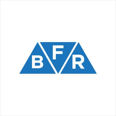 Beyaz arkaplanda FBR üçgen şekil logosu tasarımı. FBR yaratıcı harflerin baş harfleri logo kavramı.