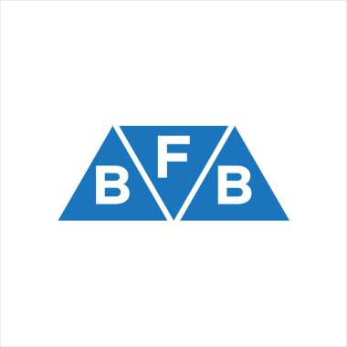 Beyaz arkaplanda FBB üçgen şekil logosu tasarımı. FBB yaratıcı harflerin baş harfleri logo kavramı.