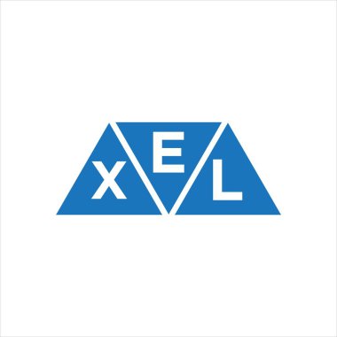 Beyaz arkaplanda EXL üçgen şekil logosu tasarımı. EXL yaratıcı harflerin baş harfleri logo kavramı. EXL üçgen şekil logosu beyaz arkaplanda. EXL yaratıcı harflerin baş harfleri logo kavramı.