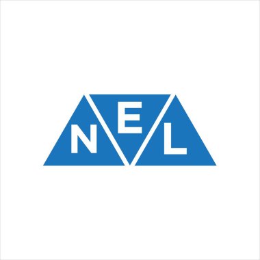 Beyaz arkaplanda ENL üçgen şekil logosu tasarımı. ENL yaratıcı harf logosu kavramı.