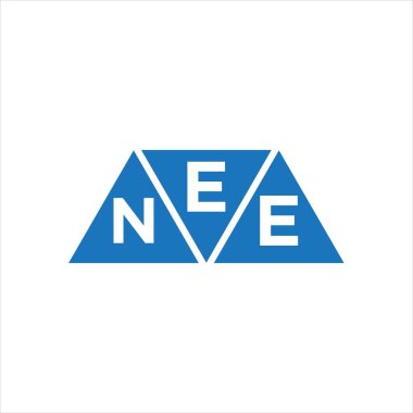 Beyaz arkaplanda ENE üçgen şekil logosu tasarımı. ENE yaratıcı harfler harf logosu kavramı. Beyaz arkaplanda ENE üçgen şekil logosu tasarımı. ENE yaratıcı harf logosu kavramı.