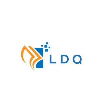 LDQ kredi onarım logosu beyaz arka planda. LDQ yaratıcı baş harfleri Growth grafik harfi logosu konsepti. LDQ işletme finans logosu tasarımı.