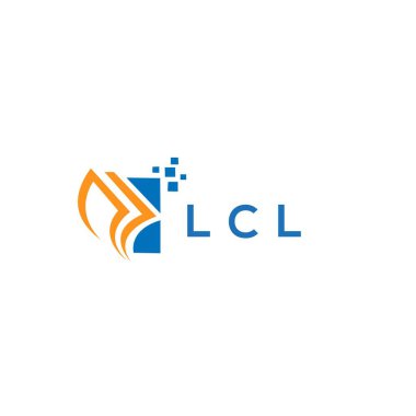 Beyaz arka planda LCL kredi onarım logosu tasarımı. LCL yaratıcı baş harfleri Growth grafik harf logosu konsepti. LCL işletme finans logosu tasarımı.