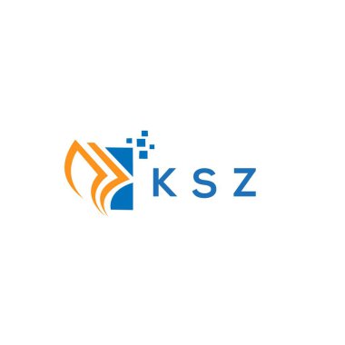 Beyaz arka planda KSZ kredi onarım logosu tasarımı. KSZ 'nin yaratıcı isminin baş harfleri Grafik Harf Logosu. KSZ işletme finans logosu tasarımı.
