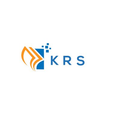 Beyaz arka planda KRS kredi onarım logosu tasarımı. KRS yaratıcı harflerin baş harfleri, grafiksel logo konsepti. KRS işletme finans logosu tasarımı.