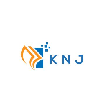 KNJ beyaz arka planda kredi onarım logosu tasarımı. KNJ yaratıcı harflerin baş harfleri Grafik Harf Logosu. KNJ işletme finans logosu tasarımı.