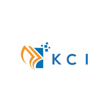 Beyaz arka planda KCI kredi onarım logosu tasarımı. KCI yaratıcı harflerin baş harfleri Grafik Harfi Logosu. KCI işletme finans logosu tasarımı.