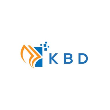 Beyaz arka planda KBD kredi onarım logosu tasarımı. KBD 'nin yaratıcı isminin baş harfleri Grafik Harf Logosu. KBD işletme finans logosu tasarımı.