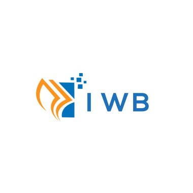 Beyaz arka planda IWB kredi onarım logosu tasarımı. IWB 'nin yaratıcı isminin baş harfleri Grafik Harf Logosu. IWB işletme finans logosu tasarımı.
