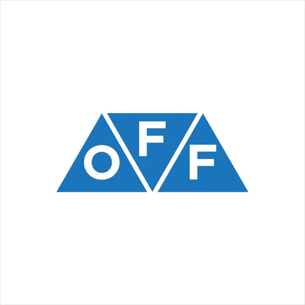 Diseño Del Logotipo Forma Triángulo Fof Sobre Fondo Blanco Fof — Archivo Imágenes Vectoriales