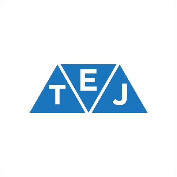 Etj Dreieck Logo Design Auf Weißem Hintergrund Etj Kreative Initialen — Stockvektor