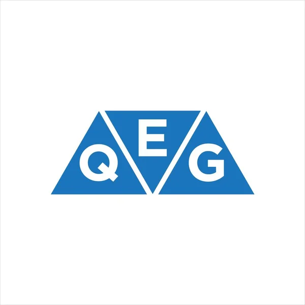 Eqg三角形在白色背景上的标志设计 Eqg创意首字母首字母标识概念 Eqg三角形设计白色背景标识 Eqg创意首字母标识概念 — 图库矢量图片