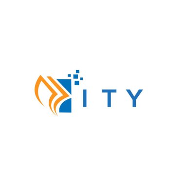 Beyaz arka planda ITY kredi onarım logosu tasarımı. ITY yaratıcı harflerin baş harfleri Grafik Harfi Logosu. ITY işletme finans logosu tasarımı.