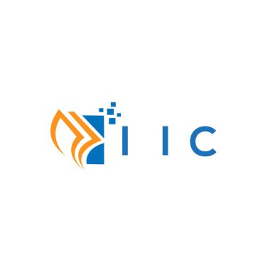 Beyaz arka planda IIC kredi onarım logosu tasarımı. IIC yaratıcı harflerin baş harfleri, grafiksel logo konsepti. IIC işletme finans logosu tasarımı.