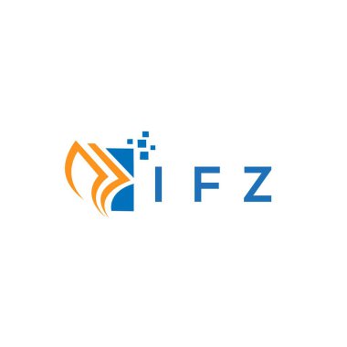 IFZ 'nin beyaz arka planda kredi onarım logosu tasarımı. IFZ 'nin yaratıcı isminin baş harfleri Grafik Harfi Logosu. IFZ işletme finans logosu tasarımı.