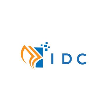Beyaz arka planda IDC kredi onarım logosu tasarımı. IDC yaratıcı baş harfleri Growth grafik harf logosu kavramı. IDC işletme finans logosu tasarımı. IDC kredi onarım muhasebe logosu tasarımı beyaz arka planda. IDC yaratıcı baş harfleri Büyüme Grafiği le