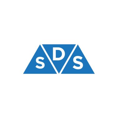 Beyaz arka planda DSS 3 üçgen logo tasarımı. DSS yaratıcı harf logosu kavramı.