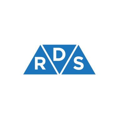 Beyaz arka planda DRS 3 üçgen logo tasarımı. DRS yaratıcı harf logosu kavramı.