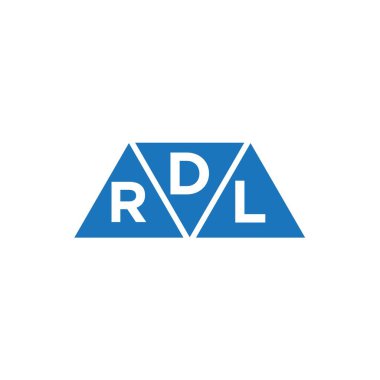 Beyaz arkaplanda DRL 3 üçgen logo tasarımı. DRL yaratıcı harf logosu kavramı.