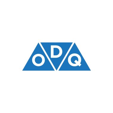 DOQ 3 üçgen logo tasarımı beyaz arka planda. DOQ yaratıcı harflerin baş harfleri logo kavramı.