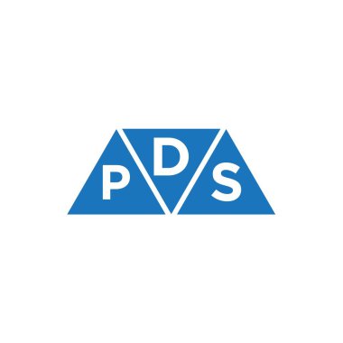 Beyaz arka planda DPS 3 üçgen logo tasarımı. DPS yaratıcı harf logosu kavramı.