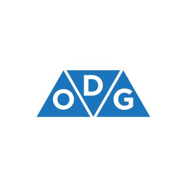 Köpek 3, beyaz arka planda üçgen logo tasarımı. Köpek yaratıcı harfler harf logosu kavramı.