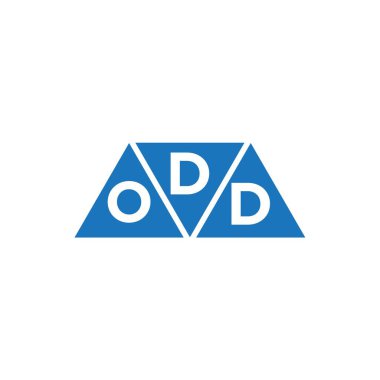 Beyaz arka planda DOD 3 üçgen logo tasarımı. Savunma Bakanlığı yaratıcı harflerin baş harfleri logo kavramı.