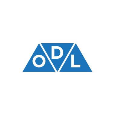 DOL 3 üçgen logo tasarımı beyaz arkaplanda. DOL yaratıcı harfler harf logosu kavramı.