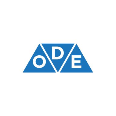 DOE 3 üçgen logo tasarımı beyaz arka planda. DOE yaratıcı harflerin baş harfleri logo kavramı.