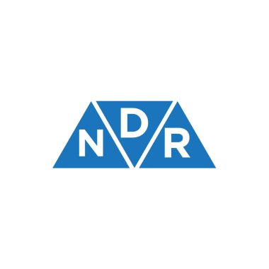 Beyaz arka planda DNR 3 üçgen logo tasarımı. DNR yaratıcı harf logosu kavramı.