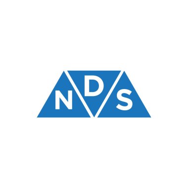 Beyaz arka planda DNS 3 üçgen logo tasarımı. DNS yaratıcı harf logosu kavramı.