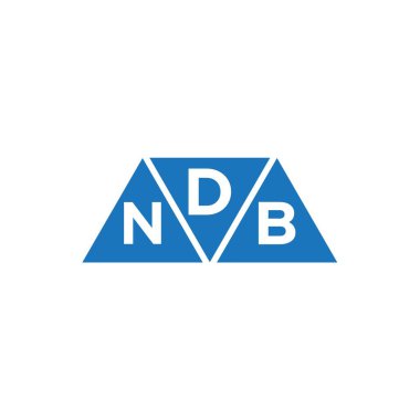 Beyaz arka planda DNB 3 üçgen logo tasarımı. DNB yaratıcı harf logosu kavramı.