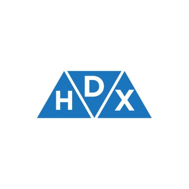 DHX 3 triangle shape logo design on white background. DHX creative initials letter logo concept.	
