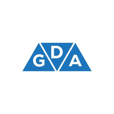 Beyaz arka planda DGA kredi onarım logosu tasarımı. DGA yaratıcı harflerin baş harfleri Grafik Harf Logosu. DGA işletme finans logosu tasarımı.