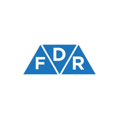 Beyaz arka planda DFR kredi onarım logosu tasarımı. DFR yaratıcı baş harfleri Growth grafik harf logosu kavramı. DFR işletme finans logosu tasarımı.